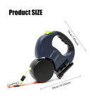 2-in-1 Retractable Dog Harness for Dual Dogs – Reflective Leash Dog Accessories with Built-in Flashlight & Anti-Tangle Clip