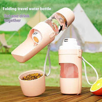 Portable Dog Water Bottle 2-in-1 - Travel Pet Feeder Cup for Outdoor Walking & Hiking