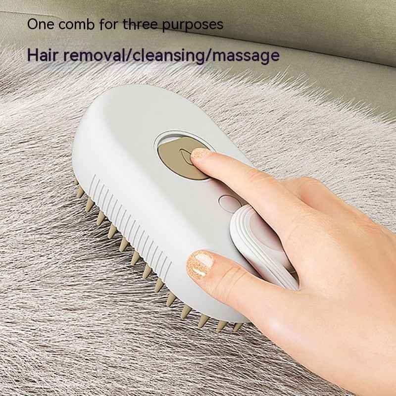3-in-1 Cat Steam Brush | Electric Spray Pet Grooming Comb & Hair Removal Brush