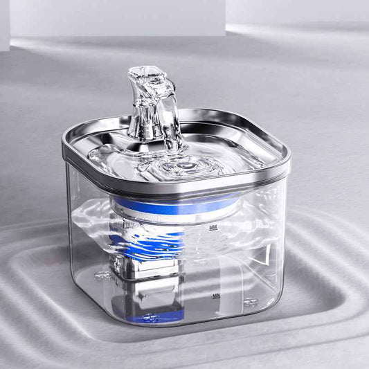 Intelligent Stainless Steel Automatic Pet Water Fountain | Silent Circulation Dispenser with Filter Filtration System for Cats & Dogs