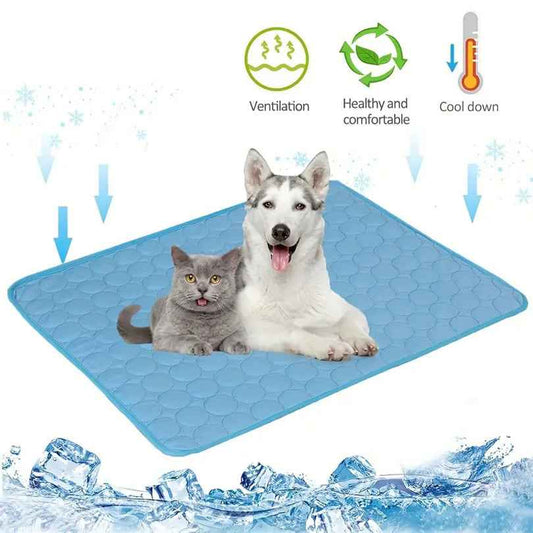 Self-Cooling Dog Mat & Summer Ice Bed | Durable Cold Blanket & Sofa Pad for Extra Large, Medium, and Small Dogs & Cats