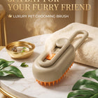 3-in-1 Electric Steamy Pet Brush – Rechargeable Cat & Dog Grooming Brush with Water Spray & Massage Teeth