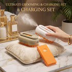 3-in-1 Electric Steamy Pet Brush – Rechargeable Cat & Dog Grooming Brush with Water Spray & Massage Teeth