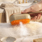 3-in-1 Electric Steamy Pet Brush – Rechargeable Cat & Dog Grooming Brush with Water Spray & Massage Teeth
