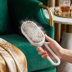 3-in-1 Electric Steamy Pet Brush – Rechargeable Cat & Dog Grooming Brush with Water Spray & Massage Teeth