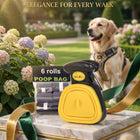 Foldable Dog Pooper Scooper with Waste Bag Dispenser – Portable Handheld Poop Scoop for Walking & Travel